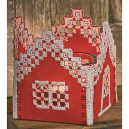 Permin Hardanger Red House Embroidery Kit