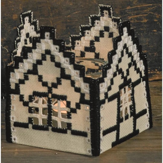 Image 1 of Permin Hardanger Tudor Church Embroidery Kit