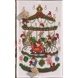 Permin Reindeer Carousel Advent Christmas Cross Stitch Kit