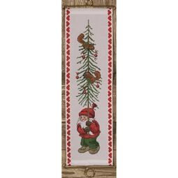 Permin Elf and Tree Banner Christmas Cross Stitch Kit