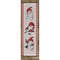 Image of Permin Playing in the Snow Banner Christmas Cross Stitch Kit