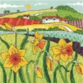 Image of Heritage Daffodil Landscape - Aida Cross Stitch Kit