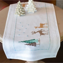 Vervaco Norwegian Reindeer Runner Christmas Cross Stitch Kit