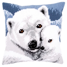 Vervaco Polar Bears Cushion Christmas Cross Stitch Kit