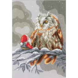 Vervaco Owl and Gnome Christmas Cross Stitch Kit