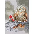 Image of Vervaco Owl and Gnome Christmas Cross Stitch Kit