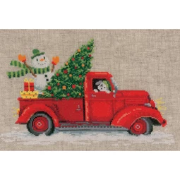Vervaco Christmas Truck Cross Stitch Kit