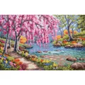 Image of Dimensions Cherry Blossom Creek Cross Stitch Kit