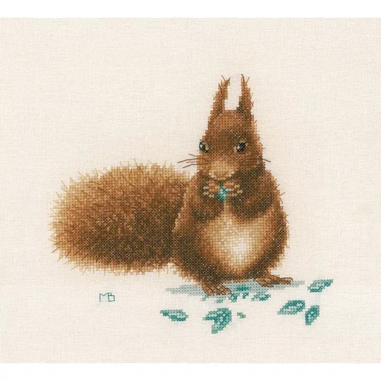 Image 1 of Lanarte Squirrel Cross Stitch Kit