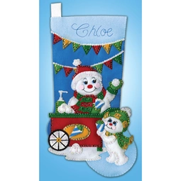 Design Works Crafts Snow Cone Snowman Felt Stocking Christmas Craft Kit