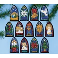 Image of Design Works Crafts Stained Glass Felt Ornaments Christmas Craft Kit