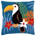 Image of Vervaco Toucan in Blue Cushion Cross Stitch Kit