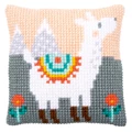 Image of Vervaco Lovely Llama Cushion Cross Stitch Kit