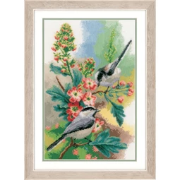 Vervaco Chickadees and Blossoms Cross Stitch Kit