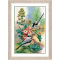 Image of Vervaco Chickadees and Blossoms Cross Stitch Kit