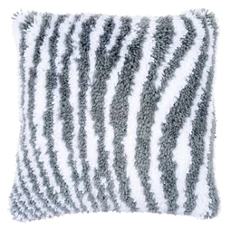 Zebra Latch Hook Cushion