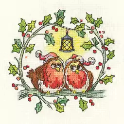 Christmas Robins - Evenweave