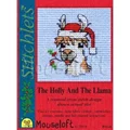 Image of Mouseloft The Holly and The Llama Christmas Card Making Christmas Cross Stitch Kit