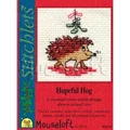 Image of Mouseloft Hopeful Hog Christmas Card Making Christmas Cross Stitch Kit
