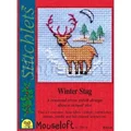 Image of Mouseloft Winter Stag Christmas Card Making Christmas Cross Stitch Kit