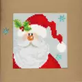 Image of Bothy Threads Snowy Santa Christmas Card Making Christmas Cross Stitch Kit