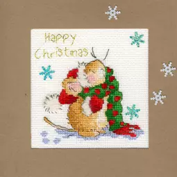 Bothy Threads Counting Snowflakes Christmas Card Making Christmas Cross Stitch Kit