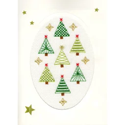 Bothy Threads Christmas Forest Christmas Card Making Cross Stitch Kit