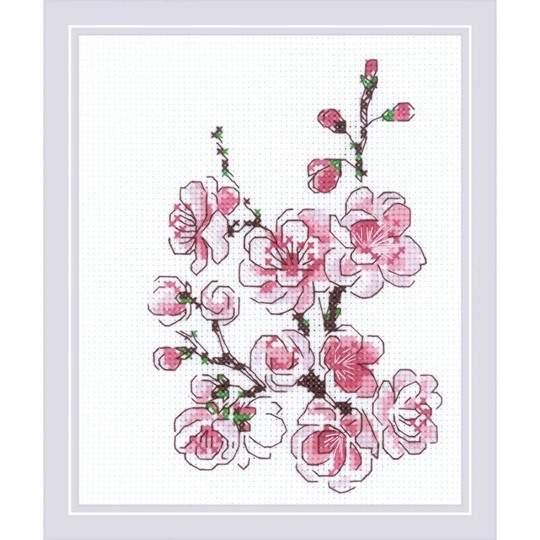 Image 1 of RIOLIS Branch of Sakura Cross Stitch Kit