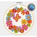 Image of DMC Floral Wreath Cross Stitch Kit
