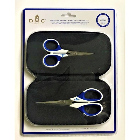 Image 1 of DMC Soft Grip Embroidery Scissors Twin Pack