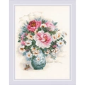 Image of RIOLIS Peonies and Wild Roses Cross Stitch Kit
