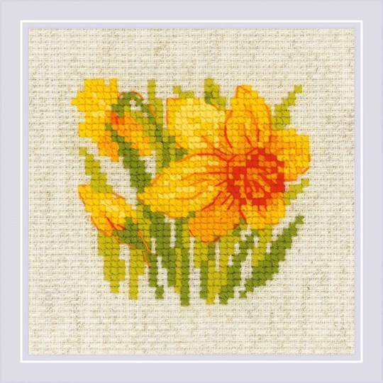 Image 1 of RIOLIS Yellow Narcissus Cross Stitch Kit