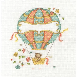 DMC Balloon Baby Birth Sampler Cross Stitch Kit