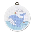 Image of DMC Whale Hoop Kit Cross Stitch