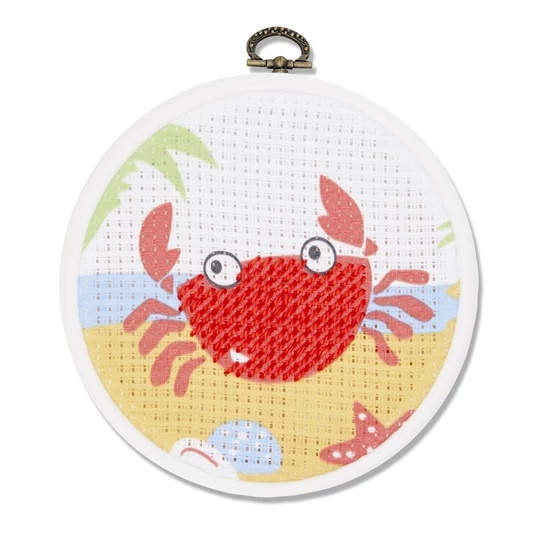 Image 1 of DMC Crab Hoop Kit Cross Stitch