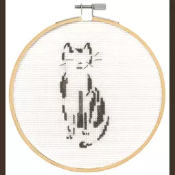 DMC Pensive Cat Cross Stitch Kit