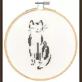 Image of DMC Pensive Cat Cross Stitch Kit