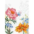 Image of Luca-S Flowers and Butterfly Cross Stitch Kit