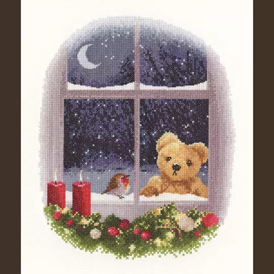 Image 1 of Heritage William and Robin - Evenweave Christmas Cross Stitch Kit