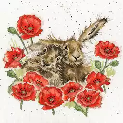 Bothy Threads Love is in the Hare Cross Stitch Kit