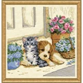 Image of Design Works Crafts Kitten and Puppy Cross Stitch