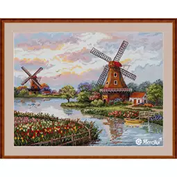 Merejka Dutch Windmills Cross Stitch Kit