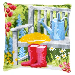 Vervaco My Garden Cushion Cross Stitch Kit