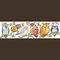 Image of Heritage Owls on Parade - Aida Cross Stitch Kit