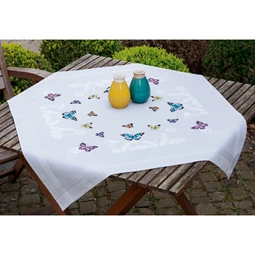 Vervaco Butterfly Dance Tablecloth Cross Stitch Kit