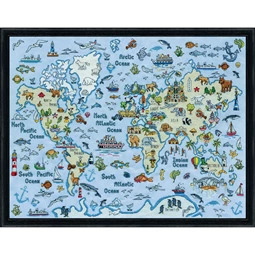 Design Works Crafts World Map Cross Stitch Kit