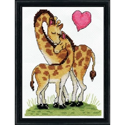 Design Works Crafts Giraffe Love Cross Stitch Kit