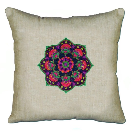 Image 1 of Design Works Crafts Mandala Pillow Punch Needle Kit
