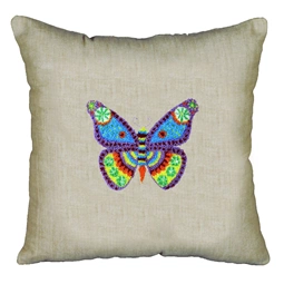 Design Works Crafts Butterfly Pillow Punch Needle Kit