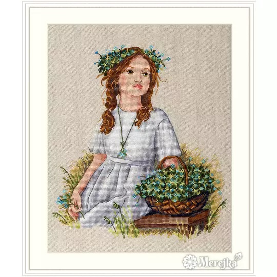 Image 1 of Merejka Forget-Me-Not Cross Stitch Kit
